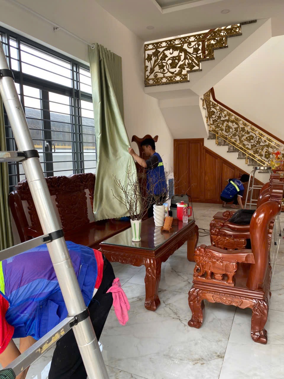 Vệ sinh nhà sau xây vườn lài