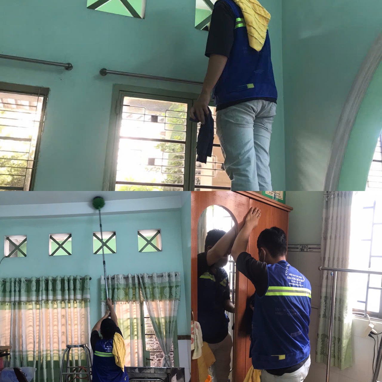 Vệ sinh nhà mới xây bình quới