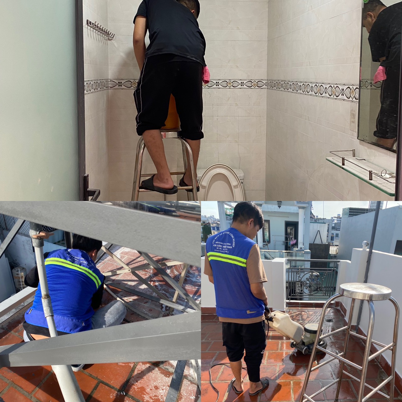 vệ sinh nhà sau xây hưng long